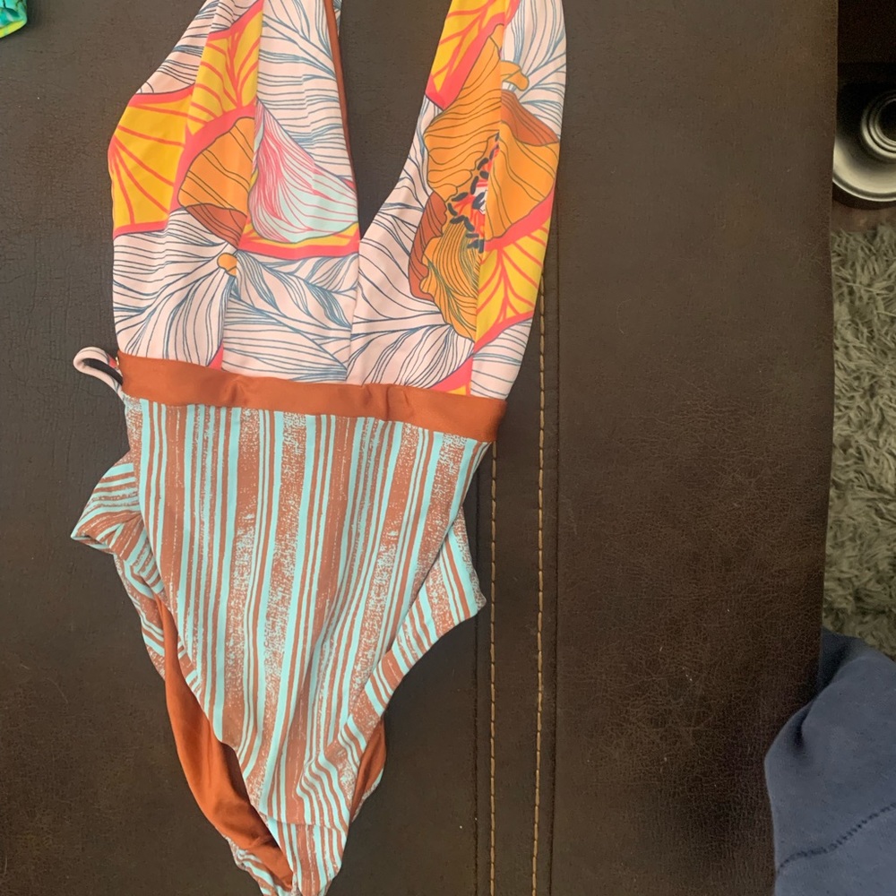 Maaj reversible cross back one piece, burnt Orange/Sedona on the other side